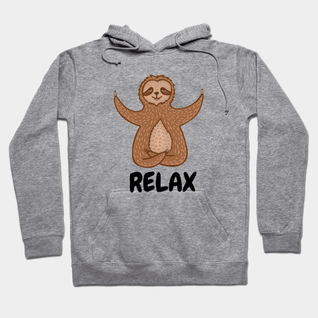 sloth bear in yoga position Hoodie by hatem